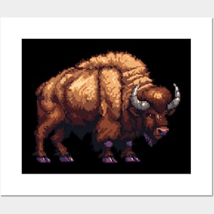 Pixelated Bison Artistry Posters and Art